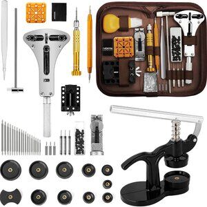 Watch Repair Tool Kit + Watch Press Set, Professional Spring Bar Tool Set
